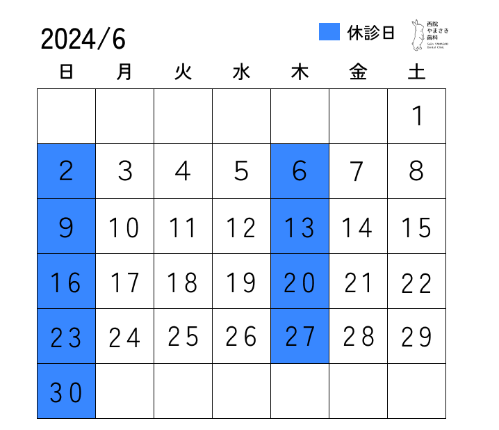 6月の診療日